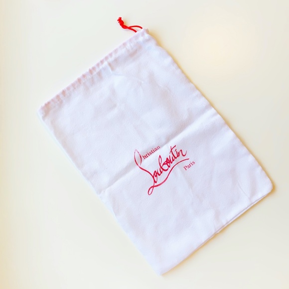 🚺 CHRISTIAN LOUBOUTIN DRAWSTRING DUST BAG 10 X 14 - Picture 1 of 2
